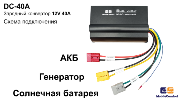 Зарядный конвертор MobileComfort DC-40A DC-DC 12V 40А
